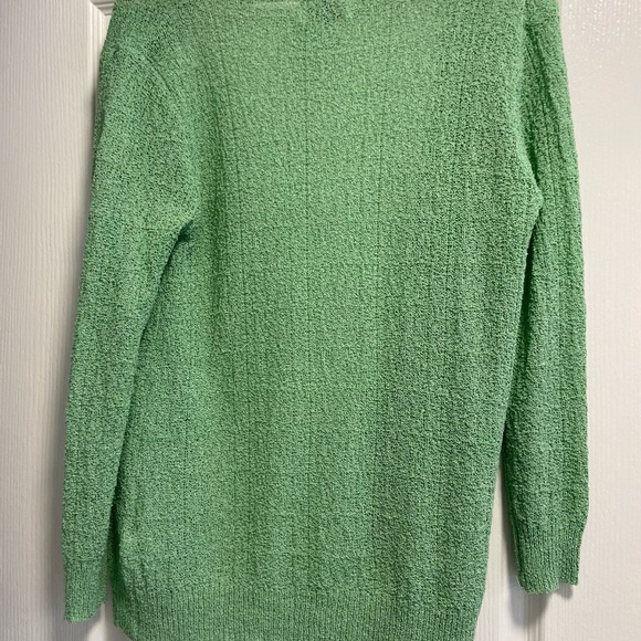 💚🤍 Compania Fantastica Open Cardigan Green and Cream - Picture 2 of 5